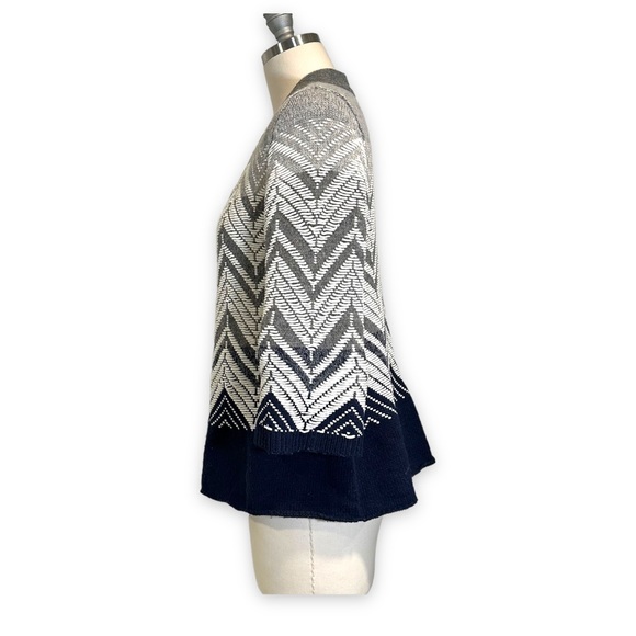 Anthropologie by Moth Chevron Stitch Kimono Sleeve Open Front Cardigan size S - Picture 7 of 12